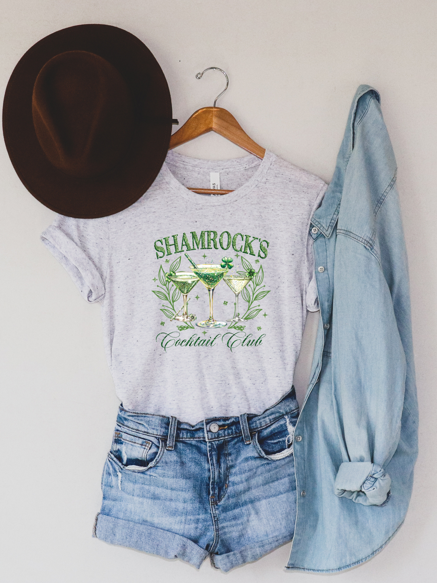 Shamrock Cocktail Club Lucky Adult Graphic Tee