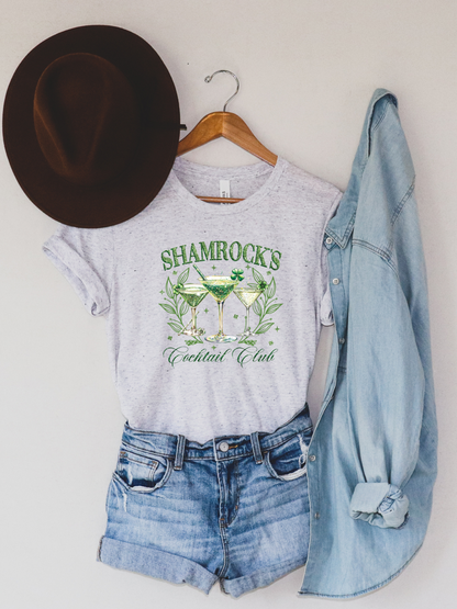 Shamrock Cocktail Club Lucky Adult Graphic Tee