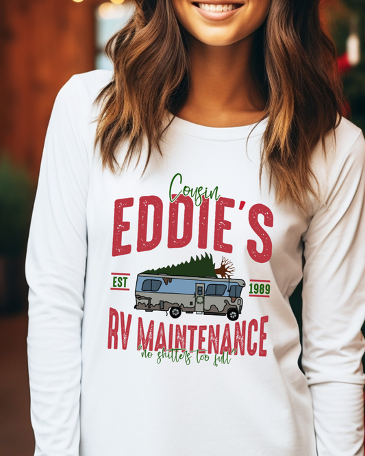 Cousin Eddie's RV Maintenance Christmas Adult Long Sleeve Tee