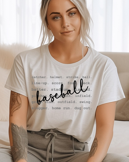 Baseball Lineup Adult Tee