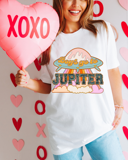 Boys Go To Jupiter Valentines Adult Tee