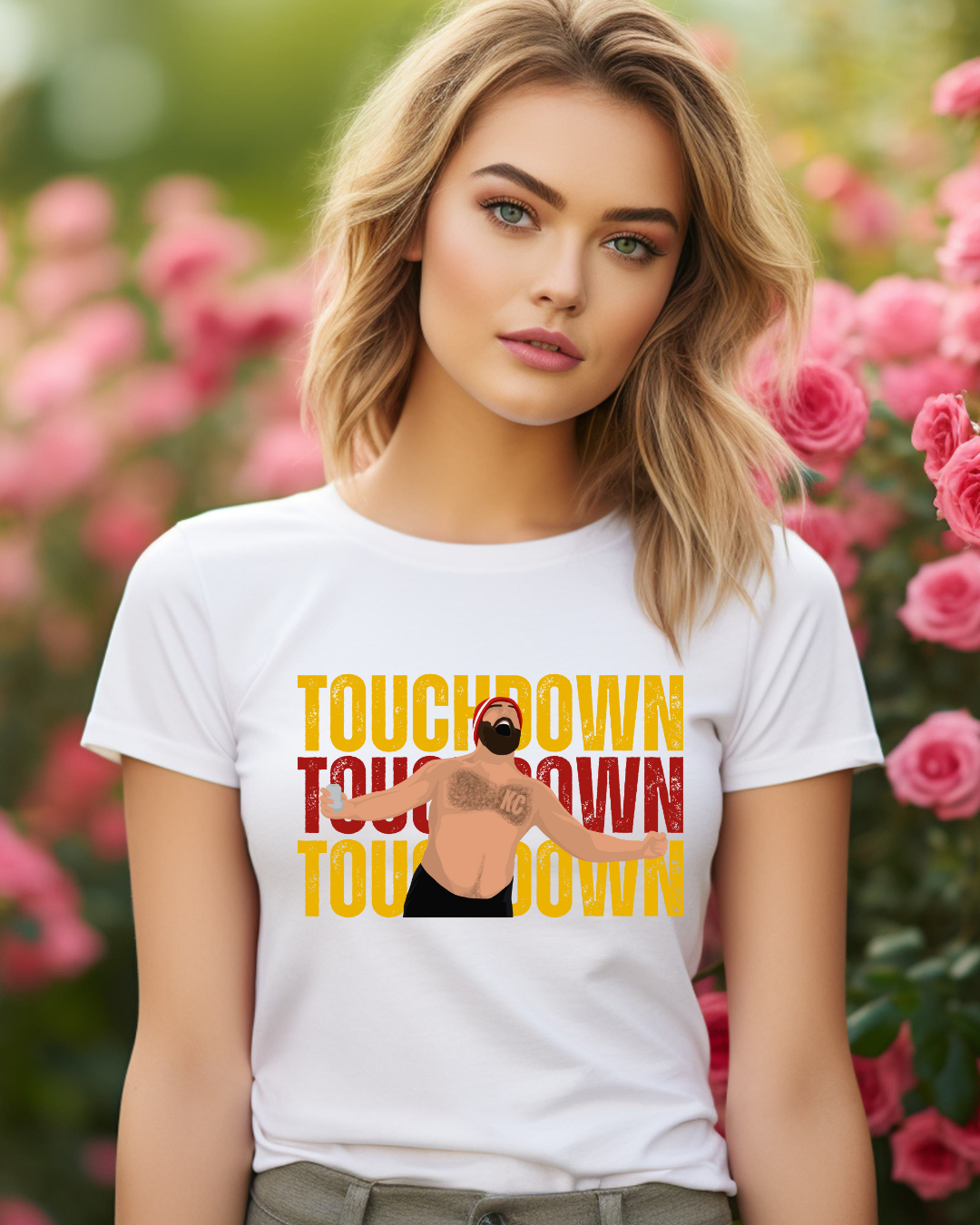 Touchdown Shirtless Jason Kelce Adult Tee