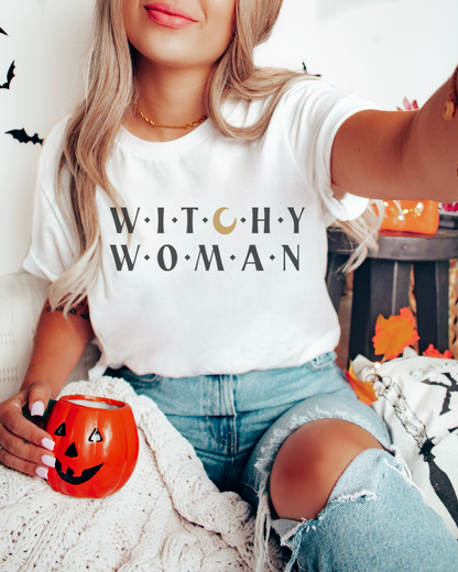 Witchy Woman Spooky Adult Graphic T-Shirt