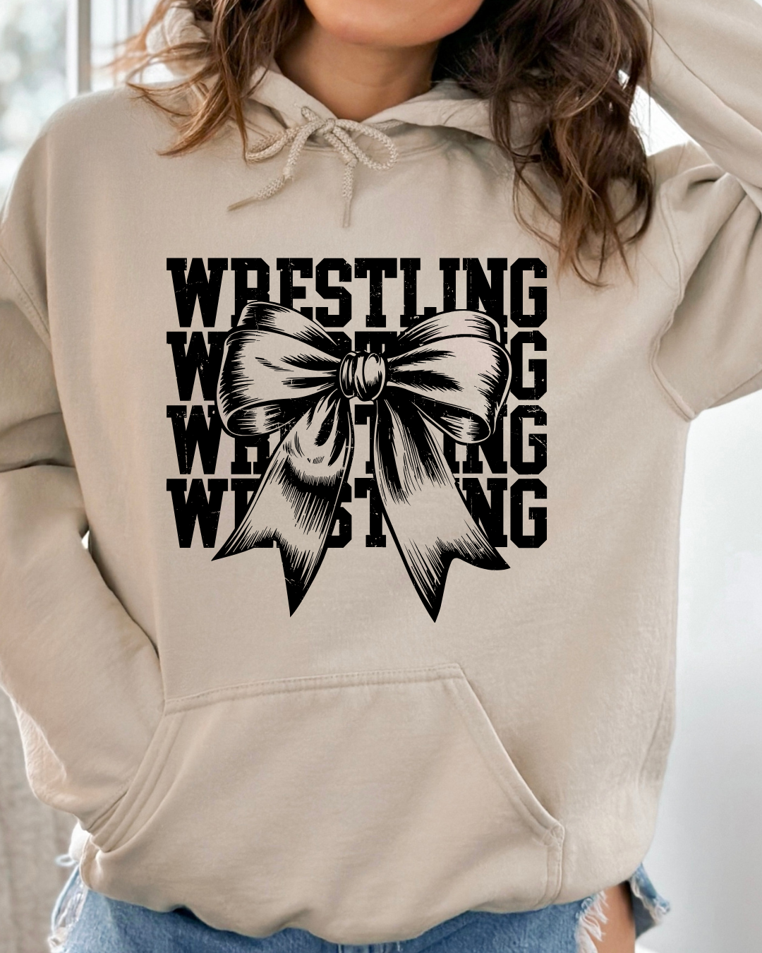 Wrestling Bow Adult Graphic Hoodie