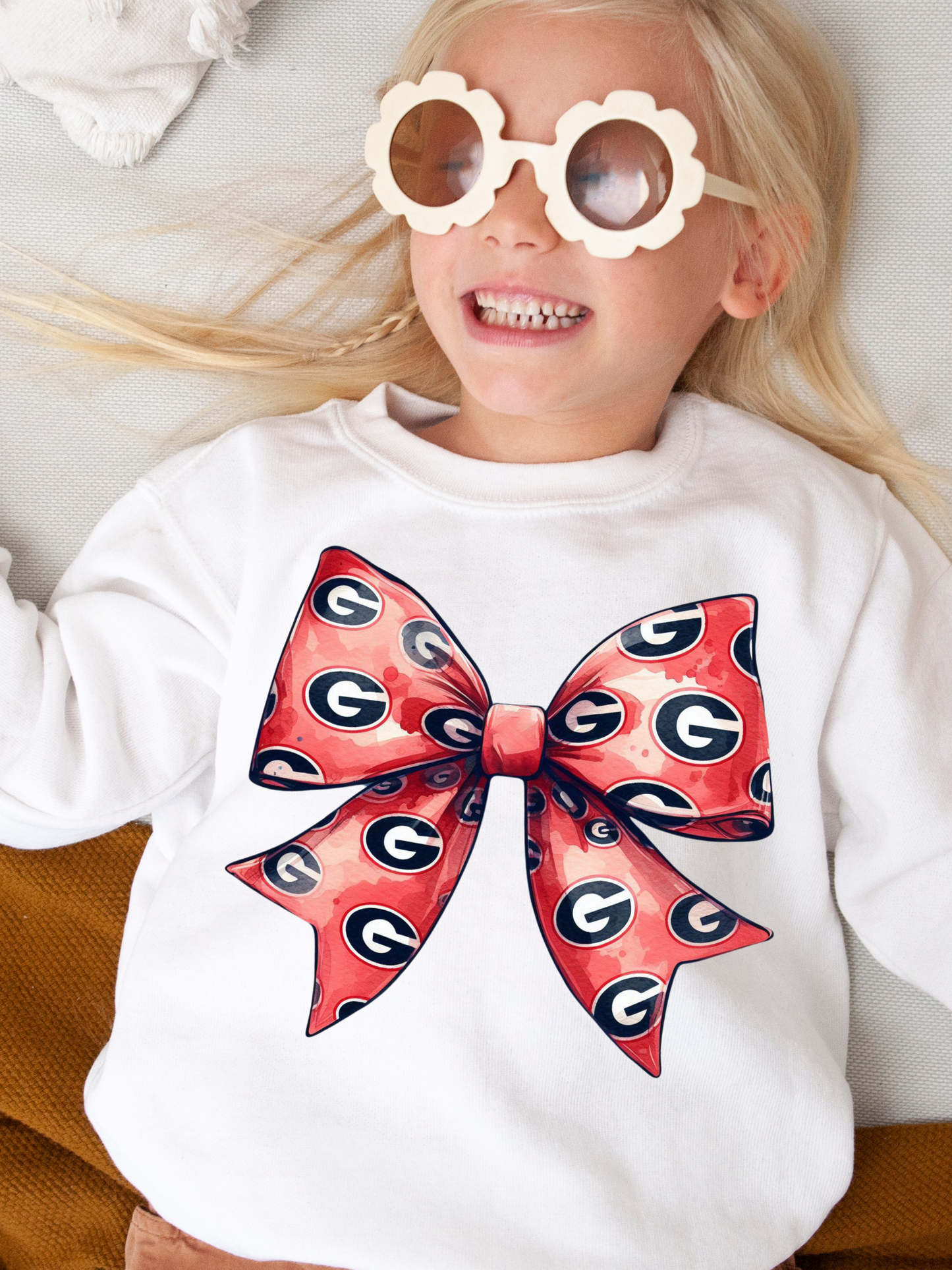 UGA Bow Georgia Youth Graphic Sweatshirt