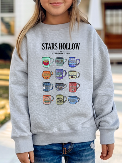Stars Hallow Coffee Cups Gilmore Girls Youth Graphic Sweatshirt