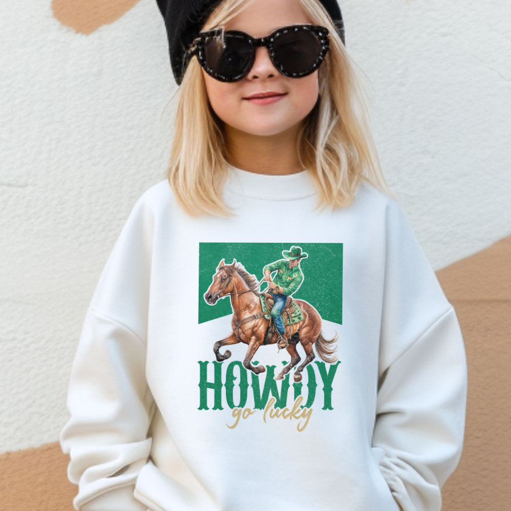 Howdy Go Lucky Cowboy Youth Graphic Sweatshirt