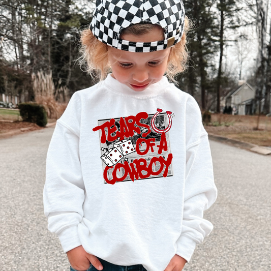 Tears Of A Cowboy Western Youth Graphic Sweatshirt