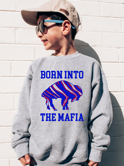 Born Into The Mafia Bills Youth Graphic Sweatshirt