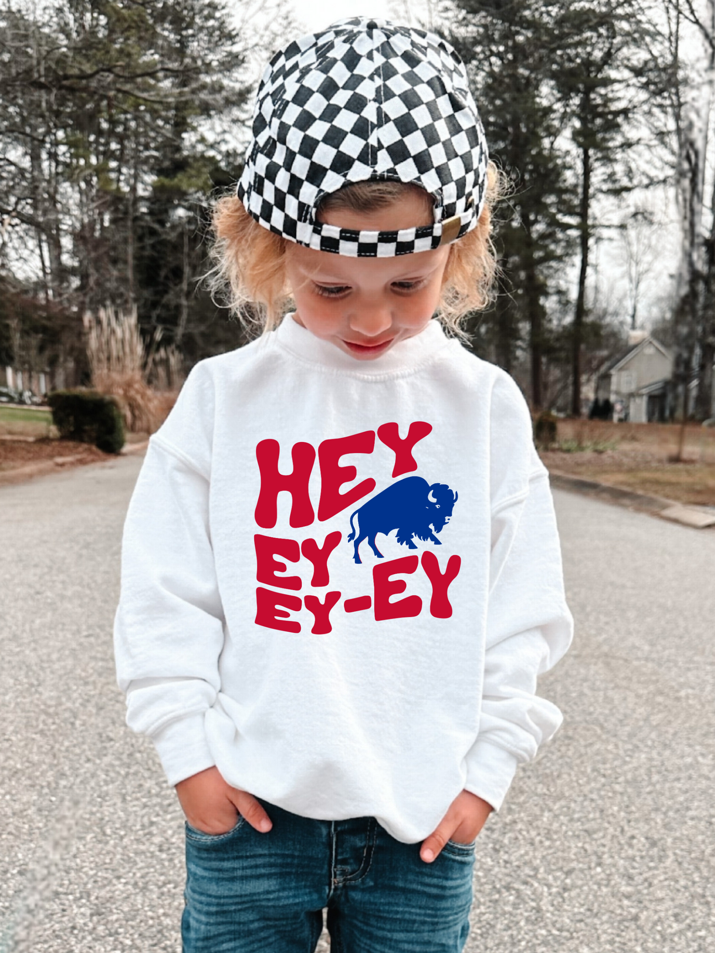 Hey Ey Ey Ey Buffalo Bills Youth Graphic Sweatshirt