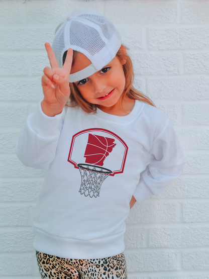 Arkansas Basketball Net Arkansas part 2 Toddler Graphic Sweatshirt