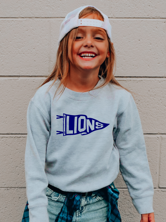 Lions Pennant Detroit NFL Youth Graphic Sweatshirt