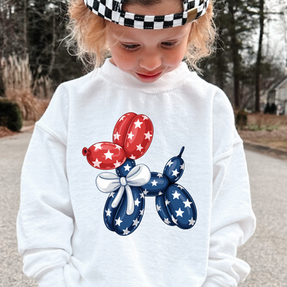 Patriotic Ballon Dog USA Youth Graphic Sweatshirt