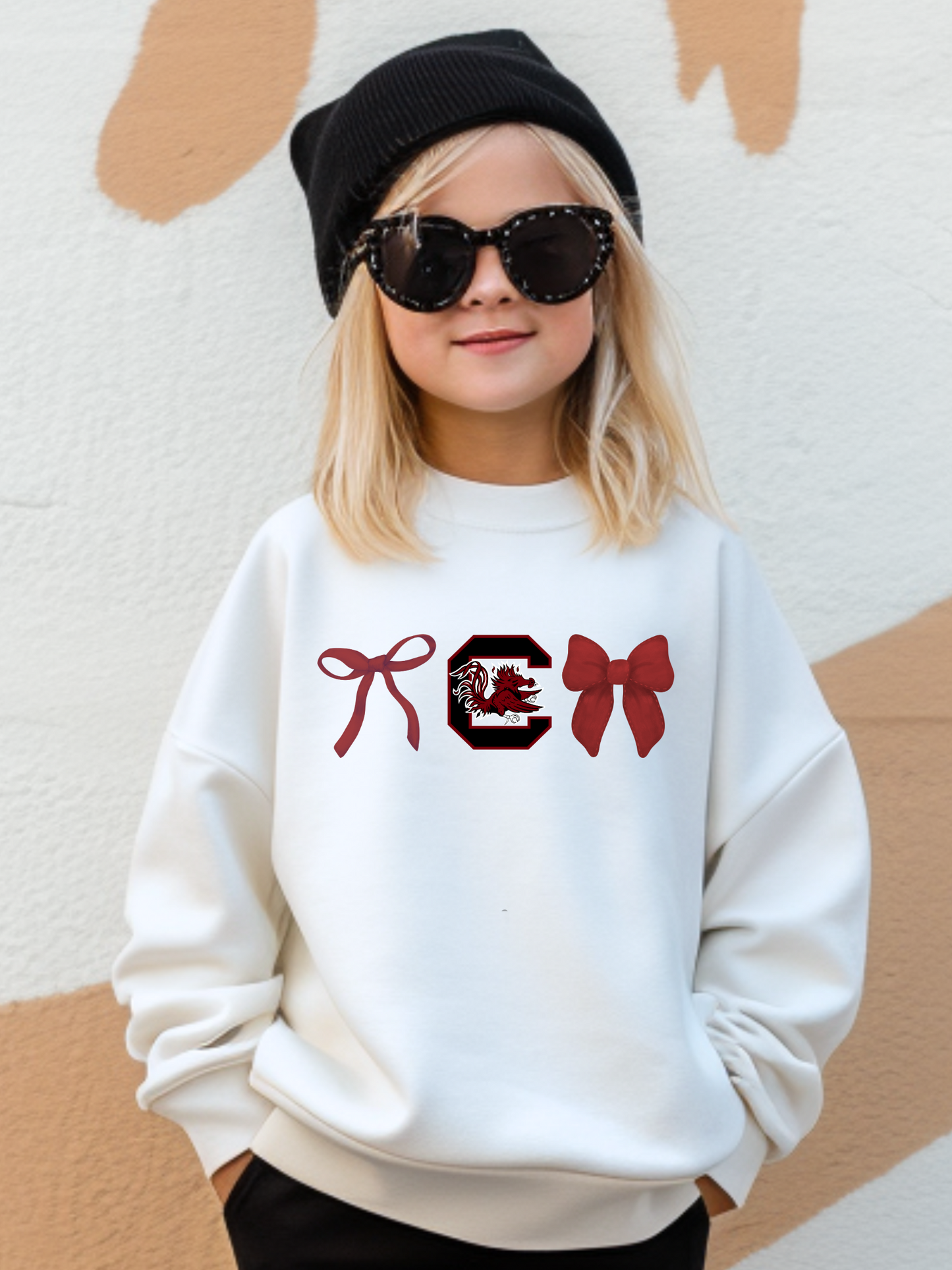 South Carolina Gamecock Bows Youth Graphic Sweatshirt
