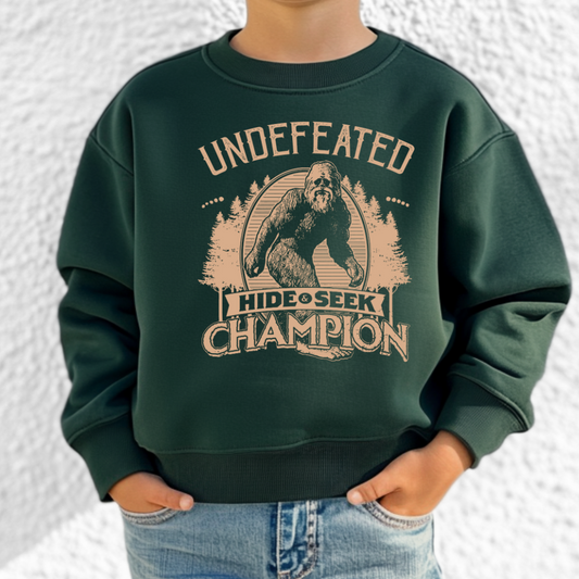 Undefeated Hide and Seek Champ UFO Youth Graphic Sweatshirt