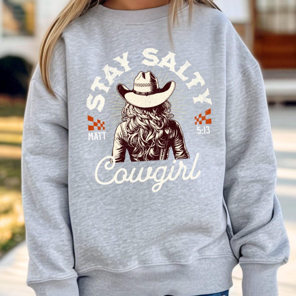Stay Salty Cowgirl Youth Graphic Sweatshirt
