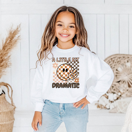 Little Bit Dramatic Youth Graphic Sweatshirt