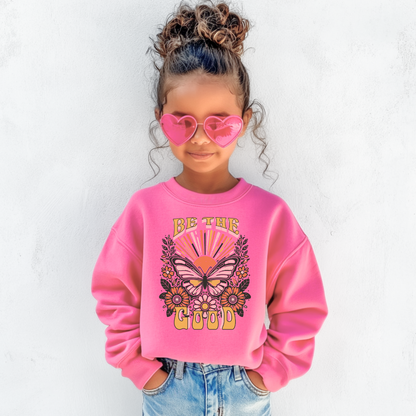 Be The Good Butterfly Youth Graphic Sweatshirt
