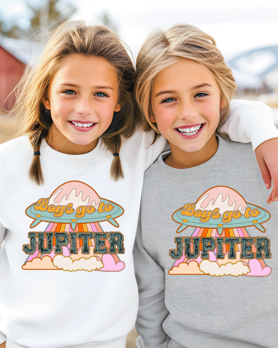 Boys Go To Jupiter Valentines Youth Crewneck Pullover