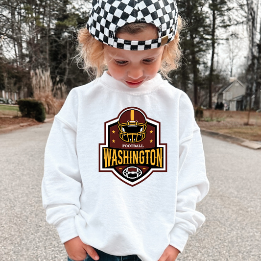 Washington Commanders Helmet Youth Graphic Sweatshirt