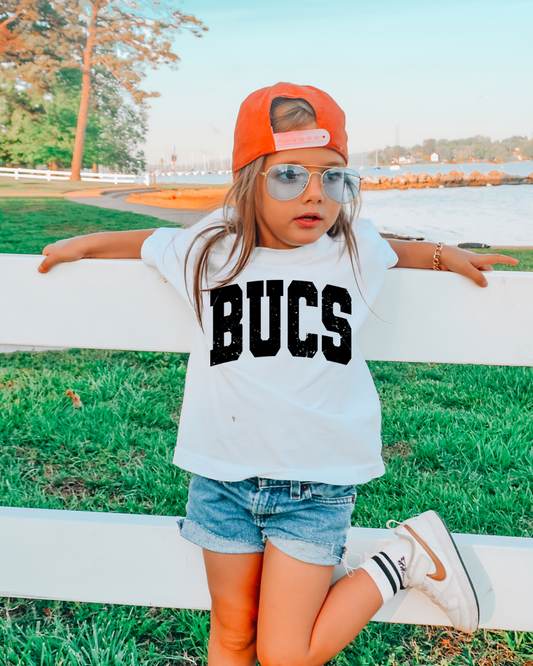Bucs Varsity Distressed Youth Graphic Tee