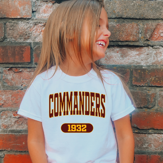 Commanders Varsity Maroon Youth Graphic Tee