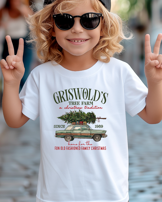 Griswold's Tree Farm Christmas Youth Graphic Tee