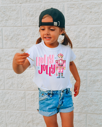 Holly Jolly Nutcracker Christmas Youth Graphic Tee