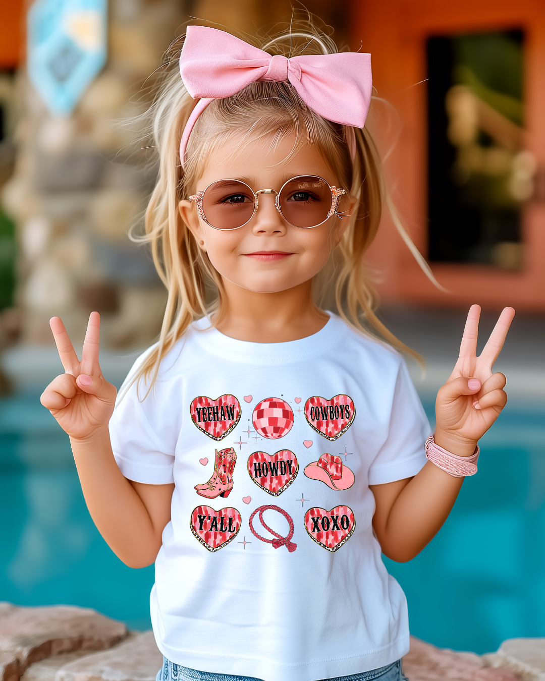 Howdy Valentines Youth Graphic Tee