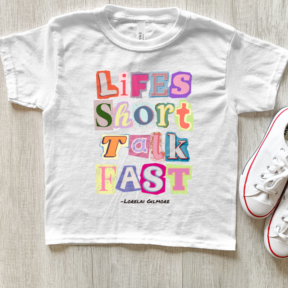 Life's Short Talk Fast Gilmore Girls Youth Graphic Tee