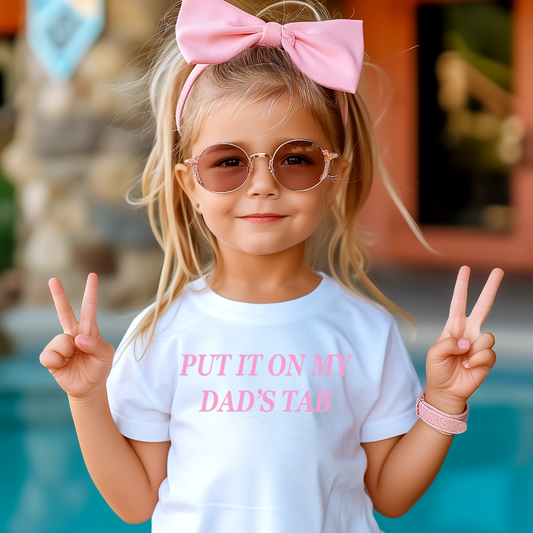 Put It On My Dads Tab Youth Graphic Tee