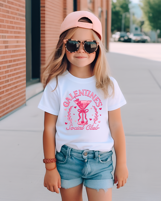 Galentines Social Club Valentines Youth Graphic Tee