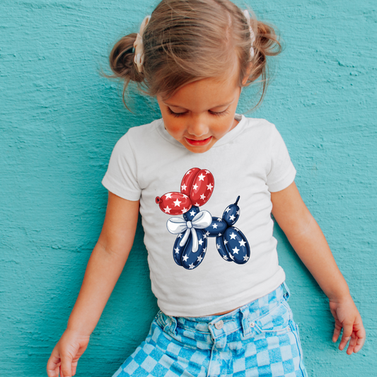 Patriotic Ballon Dog USA Youth Graphic Tee