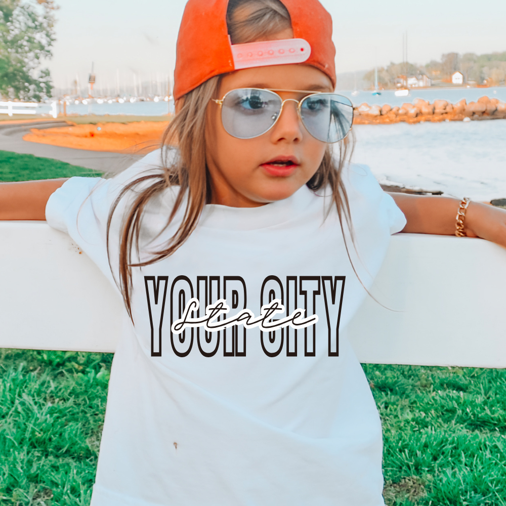 CUSTOM City and State Youth Graphic Tee