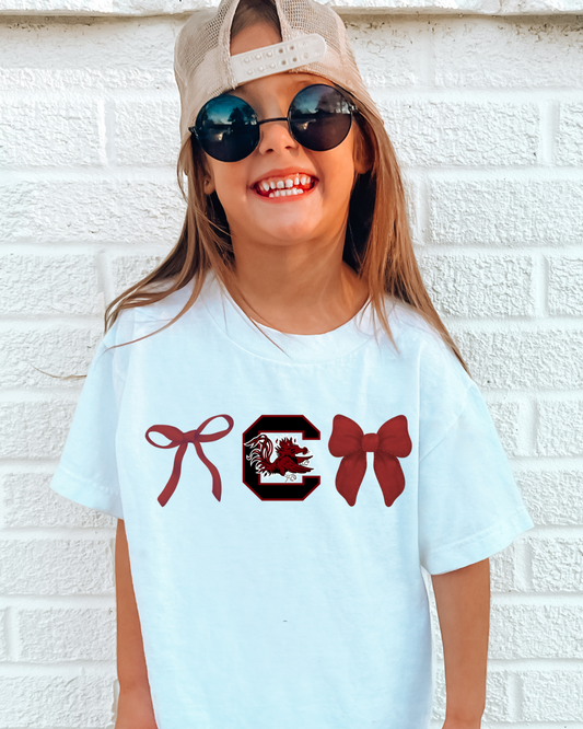 South Carolina Gamecock Bows Youth Graphic Tee