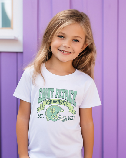 Saint Patricks University Grunge Lucky Youth Graphic Tee