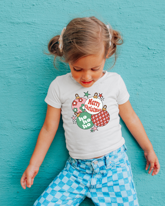 Retro Christmas Ornaments Youth Graphic Tee