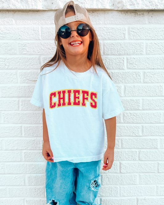 Varsity Chiefs Distressed Youth Graphic Tee