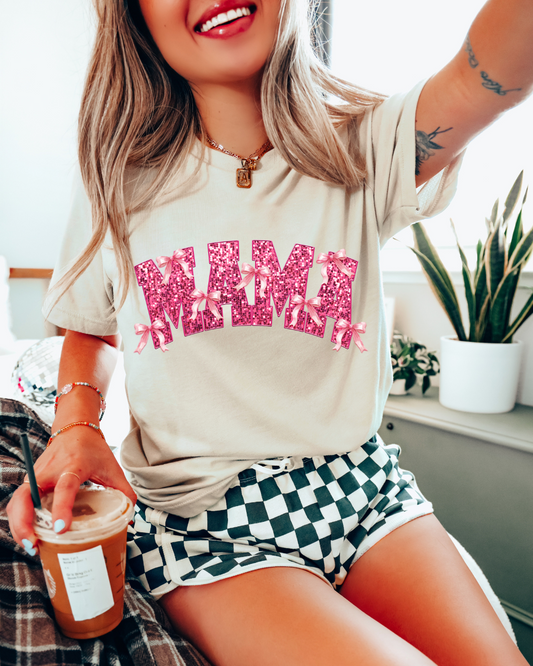 Retro Coquette Mama Mom Adult Tee