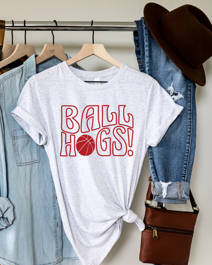 Ball Hogs Arkansas Basketball Adult Tee (Red)