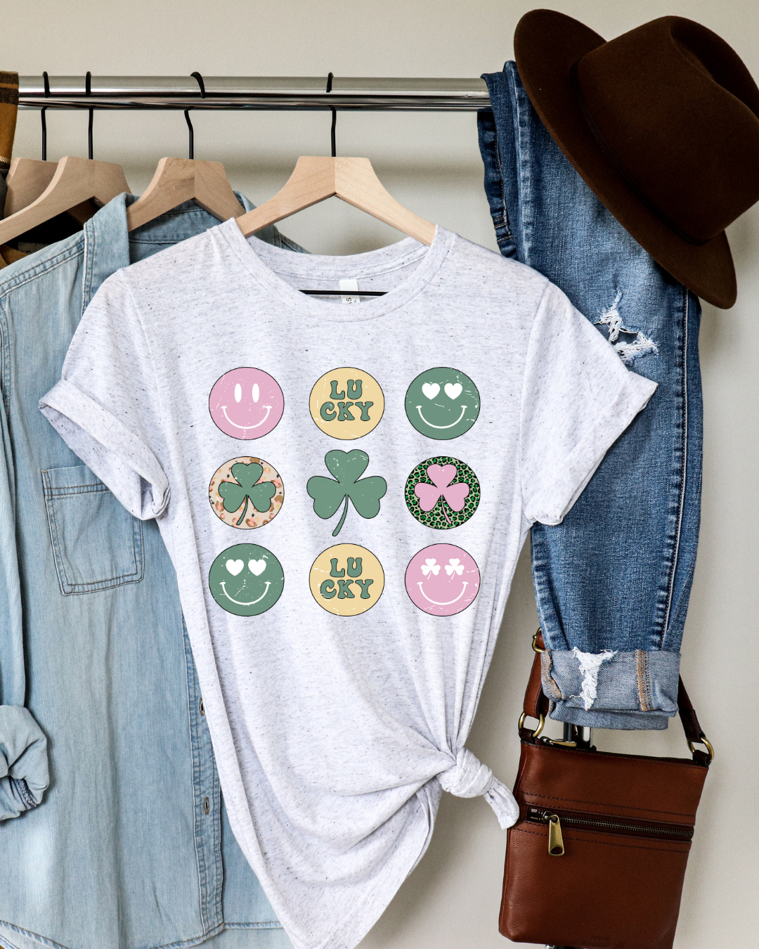 Retro St. Patty's Day Lucky Adult Tee