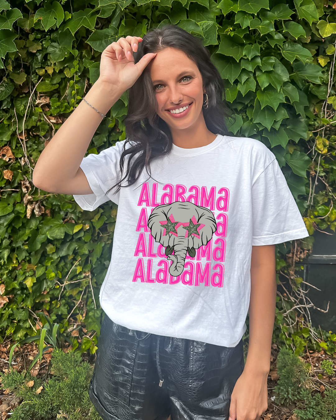 Pink Elephant Alabama Adult Tee