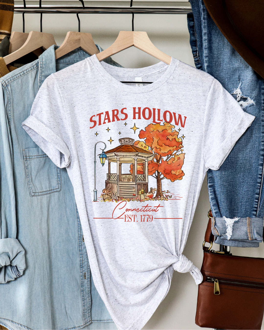 Stars Hallow Gazebo Gilmore Girl Adult Tee (Colorful)