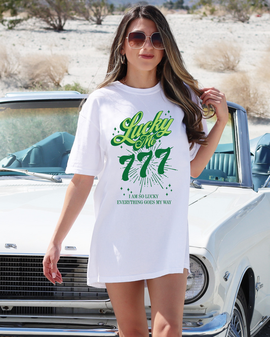 Lucky me 777 Lucky Adult Tee (Green)